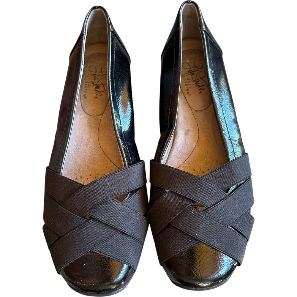 Life Stride DAISIE Slip On Low Wedge Loafer 8.5 W Casual Stretchy Comfort Shoes